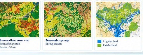 Land cover and crop map examples